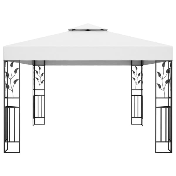 Paviljong med dubbeltak 3x4 m vit