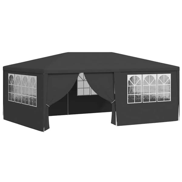 Professionellt partytält med väggar 4x6 m antracit 90 g/m²