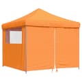 Miniatyrbild 2 av 2: Pop-Up hopfällbart partytält med 4 sidoväggar ORANGE