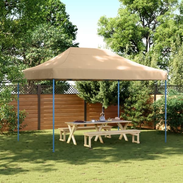 Pop-Up hopfällbart partytält 410x279x315 cm beige