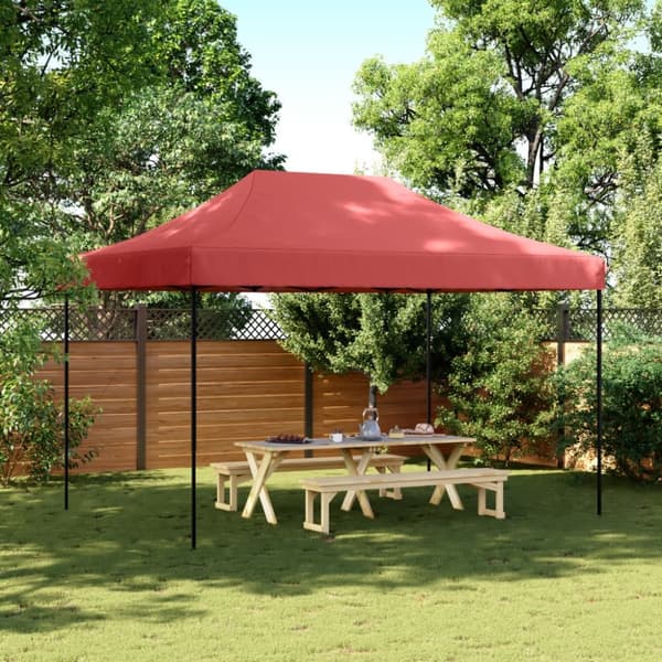 Pop-Up hopfällbart partytält 410x279x315 cm vinröd
