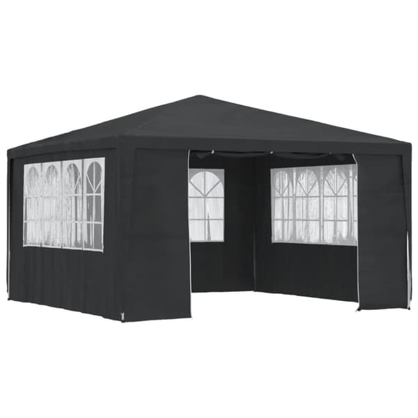 Professionellt partytält med väggar 4x4 m antracit 90 g/m²