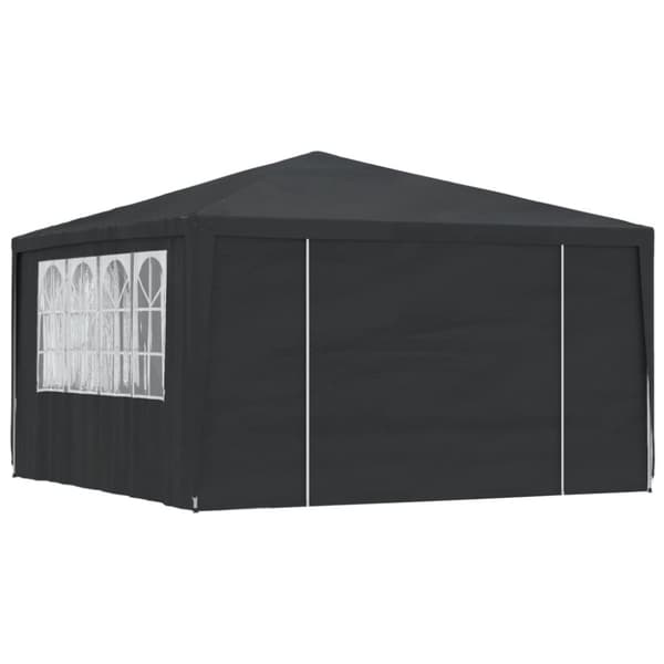 Professionellt partytält med väggar 4x4 m antracit 90 g/m²