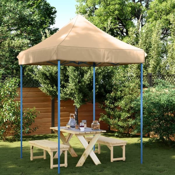 Pop-Up hopfällbart partytält 200x200x306 cm beige