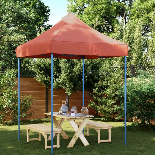 Pop-Up hopfällbart partytält 200x200x306 cm terrakotta