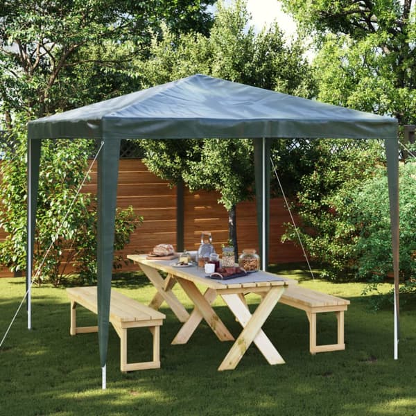 Professionellt partytält 2,5x2,5 m grön 90 g/m²