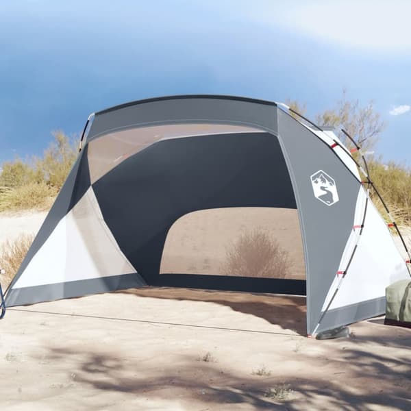 Strandtält grå 274x178x170/148 cm 185T polyester