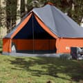 Miniatyrbild 1 av 2: Familjetält tipi 8 person grå och orange vattentätt