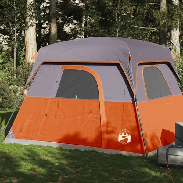 Campingtält 4 personer orange vattentätt