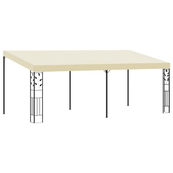 Väggmonterad paviljong 6x3x2,5 m gräddvit
