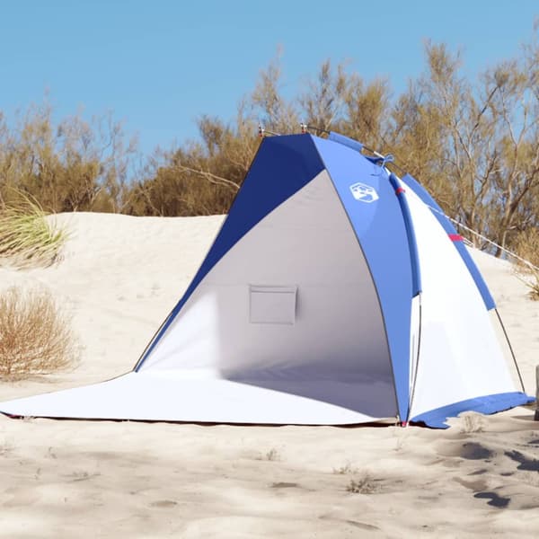 Strandtält azurblå 268x223x125 cm 185T polyester