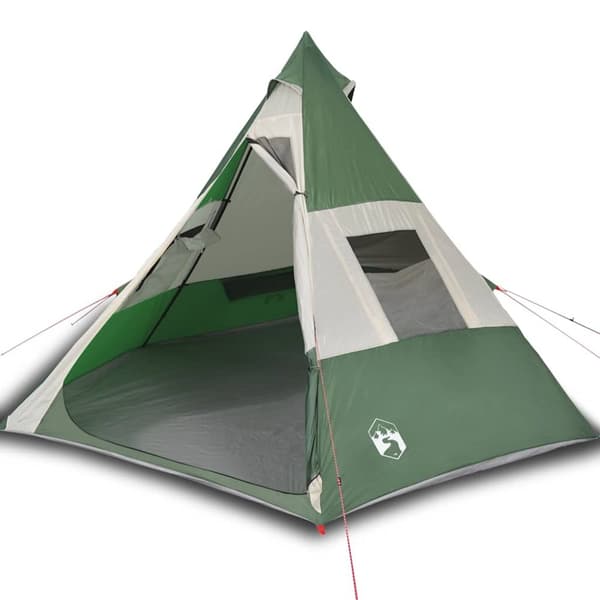 Tipi-tält 7 personer grön vattentätt