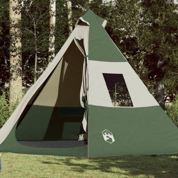 Tipi-tält 7 personer grön vattentätt