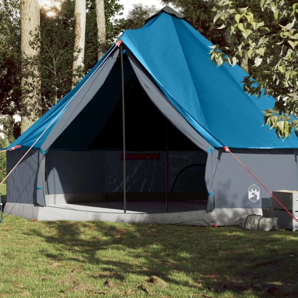Familjetält tipi 10 personer blå vattentätt