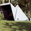 Miniatyrbild 1 av 2: Tipi-tält 6 personer vit mörkläggningstyg vattentätt