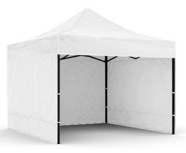 Express shoppingpaviljong 3x3 m 3 väggar vit