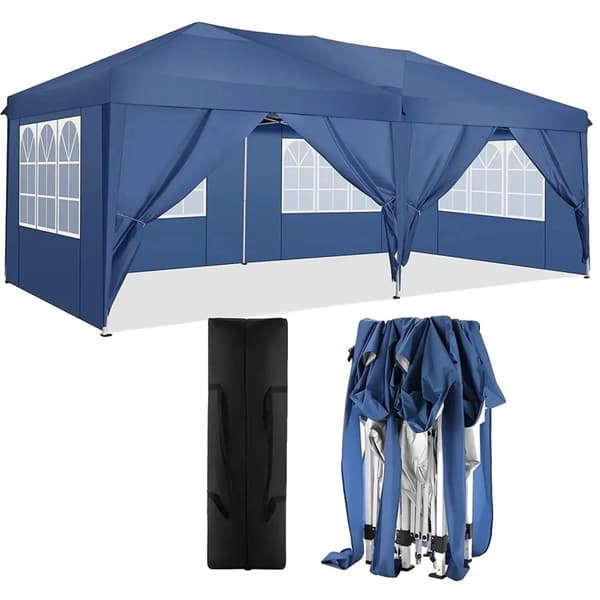 Pavillon Popup Gazebo, Vandtæt, UV-beskyttelse,sort