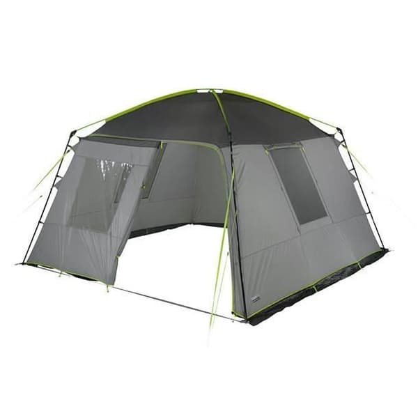 Tält - High Peak - Cabana Pavilion - 350 x 350 cm - Polyester - 4 platser Grå, Ljusgrå, Lime