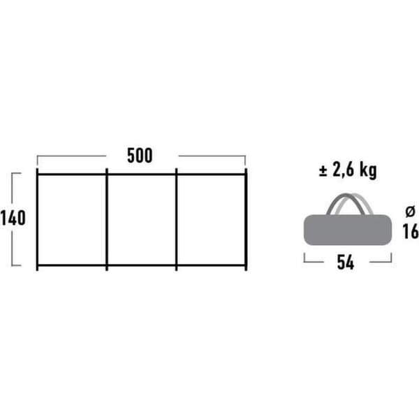 Tarp - High Peak - Mistral - Grå/Blå - 2300 g - 500 x 140 cm