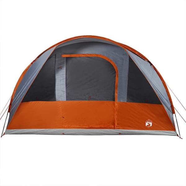 Camping Teltta, 5 henkilöä, harmaa ja oranssi, vedenpitävä