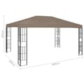 Miniatyrbillede 7 af 7: pavillon 4x3 m gråbrun