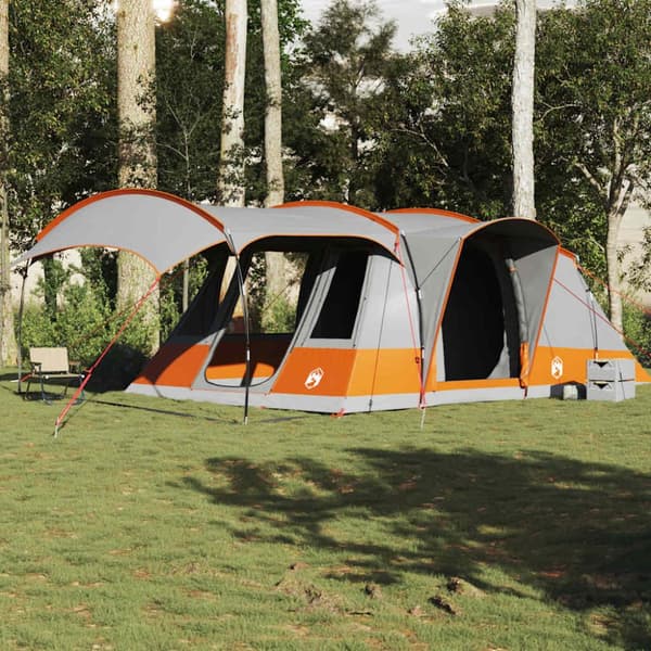 Camping Teltta, 5 henkilöä, harmaa ja oranssi, vedenpitävä