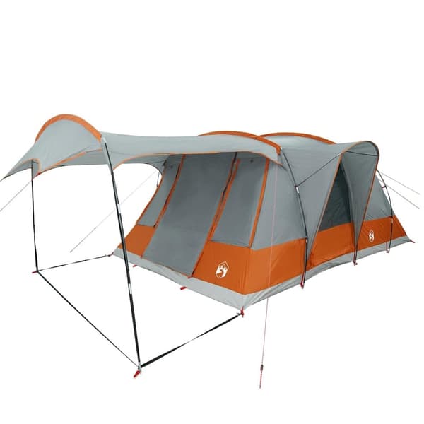 Camping Teltta, 5 henkilöä, harmaa ja oranssi, vedenpitävä