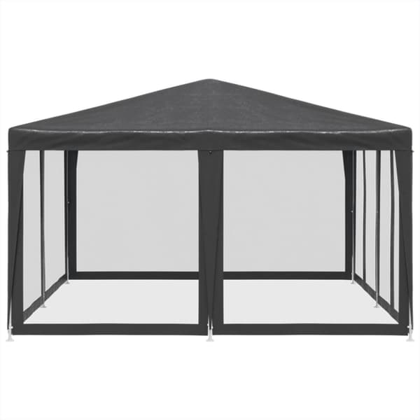 Juhlateltta 8 Verkkoseinät Antrasiitti 4x4 m HDPE