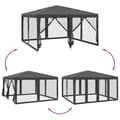 Pikkukuva 6 / 8: Juhlateltta 8 Verkkoseinät Antrasiitti 4x4 m HDPE