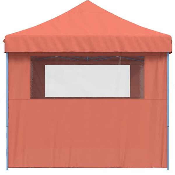 Pop-Up hopfällbart partytält med 3 sidoväggar terrakotta