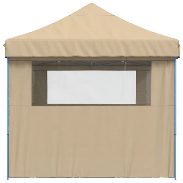 Pop-Up hopfällbart partytält med 3 sidoväggar beige