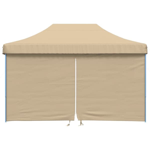 Pop-Up hopfällbart partytält med 4 sidoväggar beige