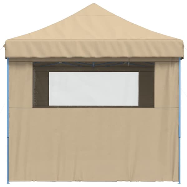 Pop-Up hopfällbart partytält med 4 sidoväggar beige