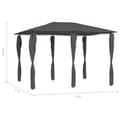 Miniatyrbild 4 av 4: Paviljong med stolpar 3x4x2,6 m antracit 160 g/m²