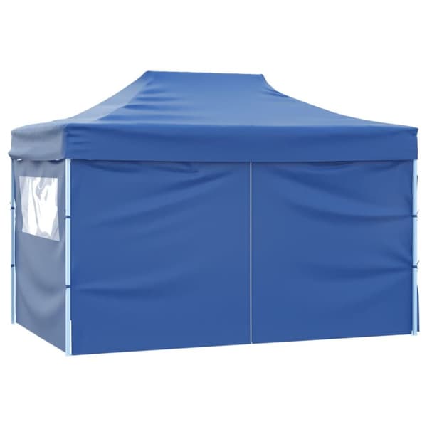 Pop-Up hopfällbart partytält med 4 sidoväggar 3x4,5 m blå
