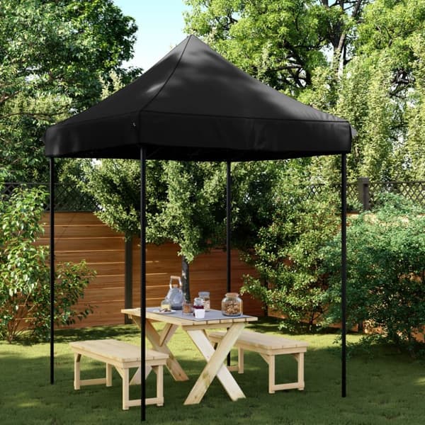 Pop-Up hopfällbart partytält 200x200x306 cm svart