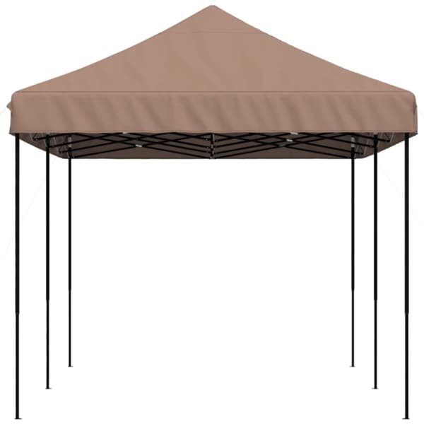 Pop-Up hopfällbart partytält 580x292x315 cm brun