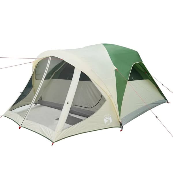 vidaXL Familietelt for camping 6 personer grønn vanntett