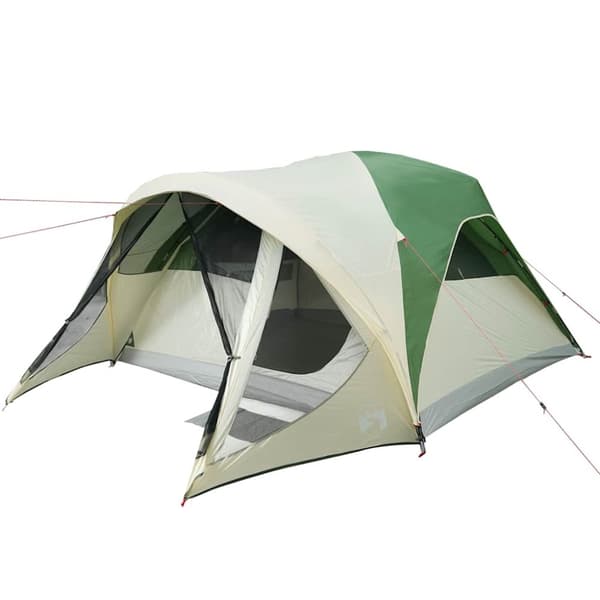 vidaXL Familietelt for camping 6 personer grønn vanntett