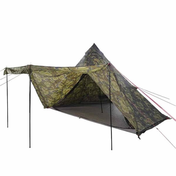 vidaXL Familietelt tipi for 6 personer kamuflasje vanntett