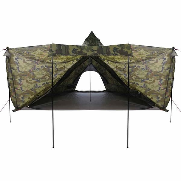 vidaXL Familietelt tipi for 6 personer kamuflasje vanntett