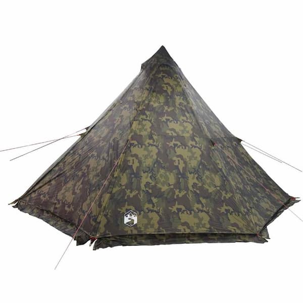 vidaXL Familietelt tipi for 6 personer kamuflasje vanntett