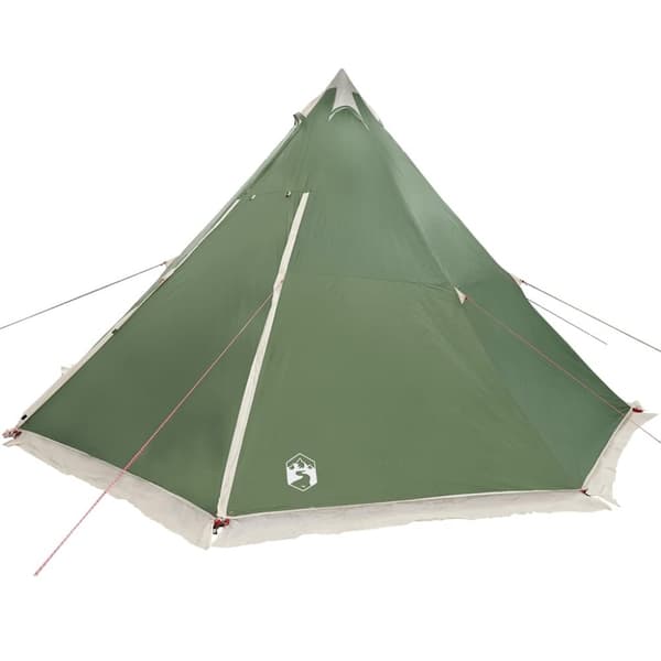 vidaXL Tipi-telt for camping 6 personer grønn vanntett
