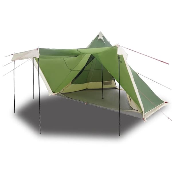 vidaXL Tipi-telt for camping 6 personer grønn vanntett