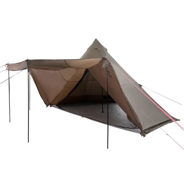 vidaXL Familietelt for camping 6 personer brun vanntett
