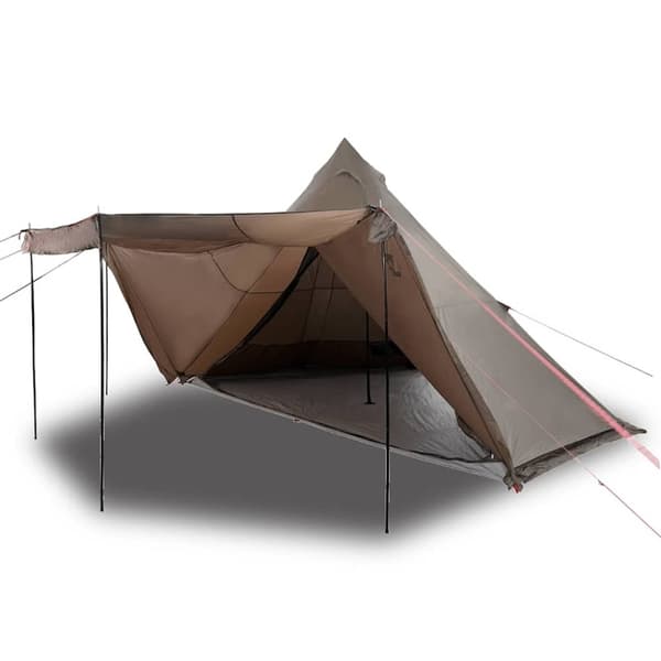 vidaXL Familietelt for camping 6 personer brun vanntett