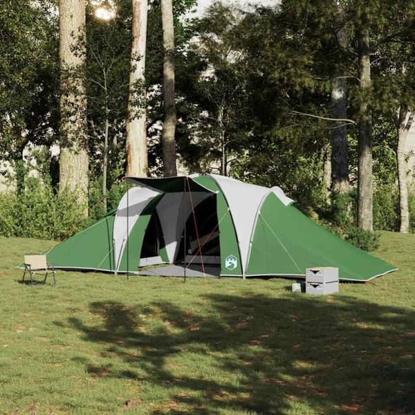 vidaXL Kuppeltelt for camping 6 personer grønn vanntett