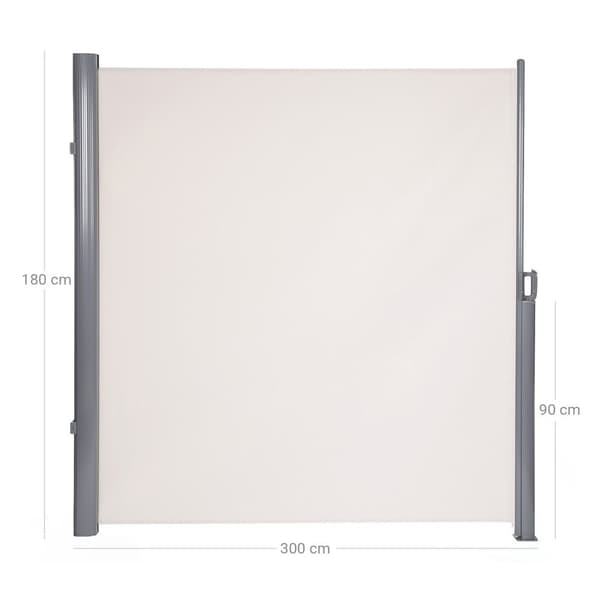 Sidans tak - Luifel - markis - sekretessskärm - 180 x 300 cm - beige