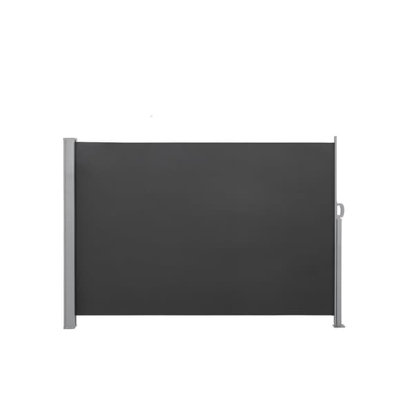 Sidans tak - utdragbar sekretessskärm - 160 x 300 cm - solskydd - grå