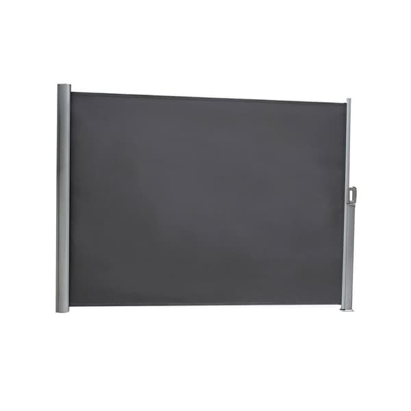 Sidans tak - utdragbar sekretessskärm - 160 x 300 cm - svart